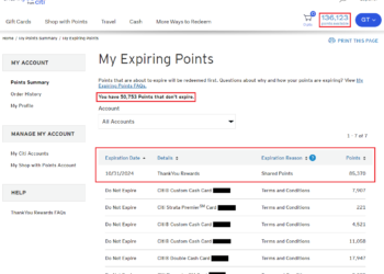 Expiring points