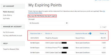 Expiring points