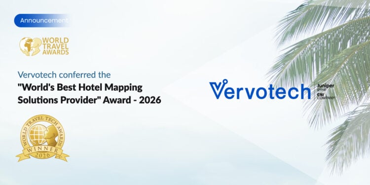 Vervotech Named “World’s Best Hotel Mapping Solutions Provider” at the World Travel Tech Awards 2026
